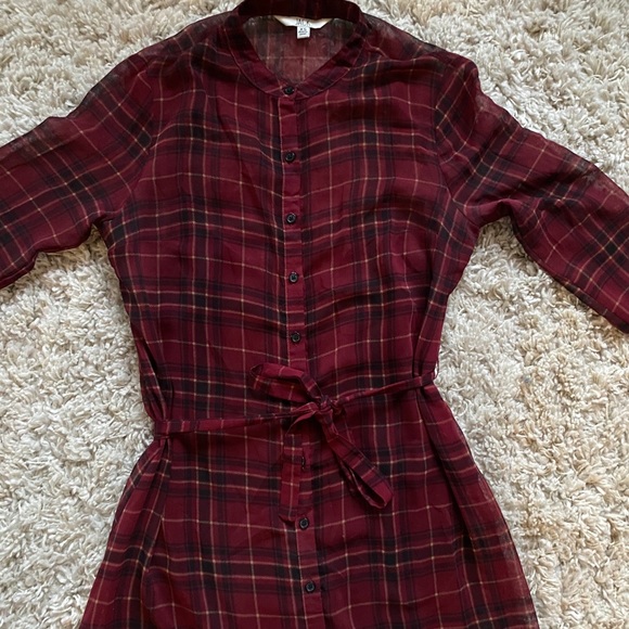 Plaid long sleeve Mini Dress - Picture 2 of 4